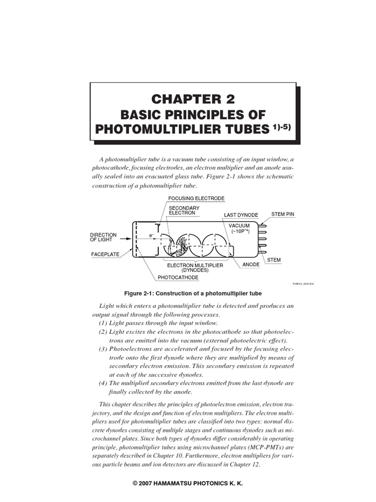 PMT Handbook v3aEChapter2 PDF Photoelectric Effect Vacuum Tube