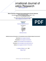 Robotics Research The International Journal Of: Motion Planning in Dynamic Environments Using Velocity Obstacles