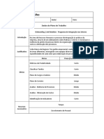 Plano de Trabalho - MODELO