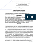 Resolución No. 031 de 2020 - Campeonato Nacional Sub18 Online 2020