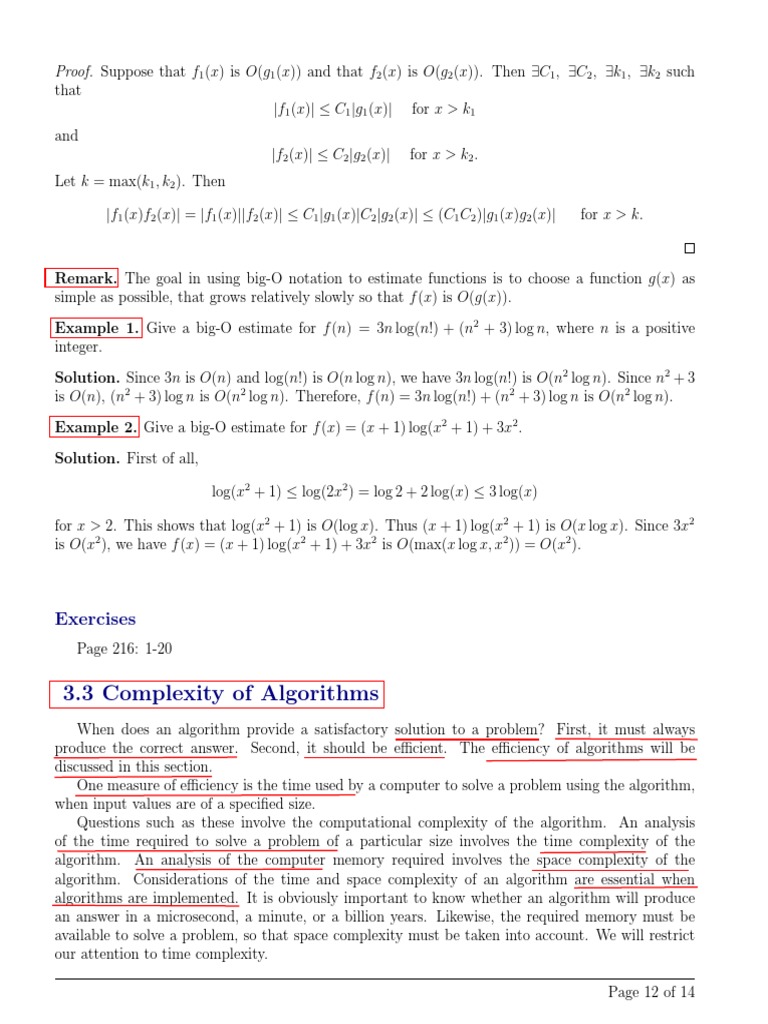 Analysis of Time Complexity for Common Algorithms Including Worst-Case ...