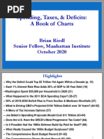 Spending, Taxes, & Deficits: A Book of Charts: Brian Riedl Senior Fellow, Manhattan Institute October 2020
