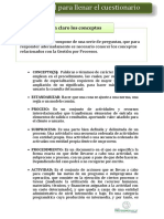 Información Útil para Rellenar El Cuestionarios