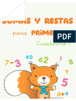 Sumas y Restas Primero Primaria