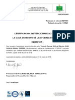 Certificacion - TC Retiro