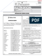 Convocatoria Junta General de Accionistas Universidad Alas Peruanas S.A