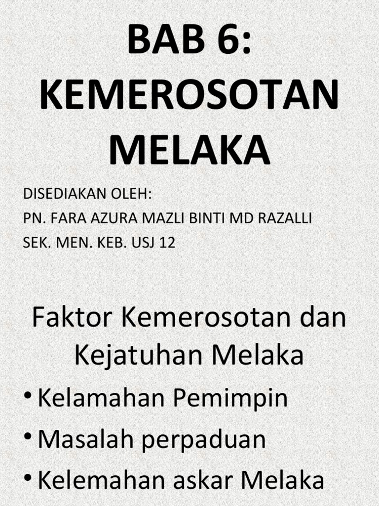 Sejarah Tingkatan 1 Bab 6