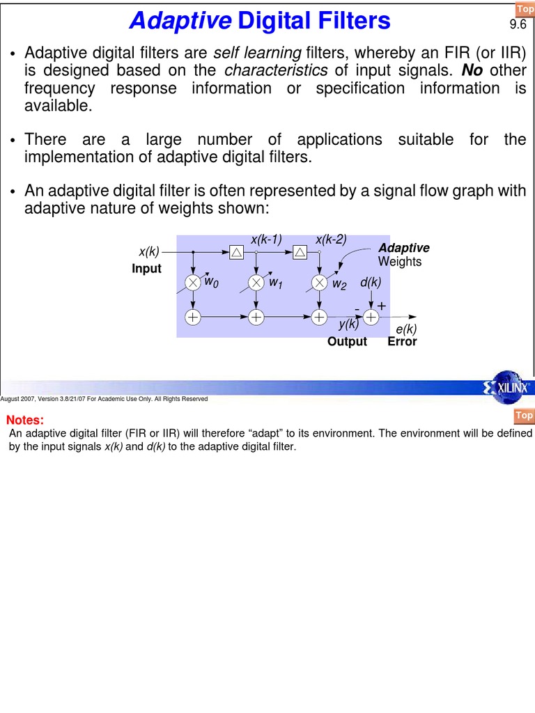 Adaptive Signal Processing | PDF | Computers