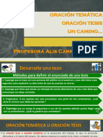 Oración Tesis y Oracion Tematica Abcm en Distancia