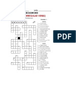 [Template] IRREGULAR PAST TENSE VERBS CROSSWORD