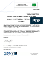 Certificacion - TC Servicio Medico
