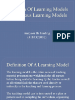 Anayosi BR Ginting - BilPhys18 - Definition of Learning Models and Various Learning Models