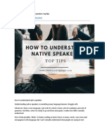 How To Understand Native Speakers