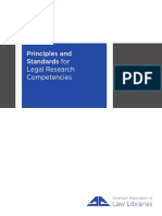 Principles and Standards For Legal Research Competencies