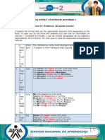 Learning Activity 3 / Actividad de Aprendizaje 3 Evidence: I Can't Believe It! / Evidencia: ¡No Puedo Creerlo!