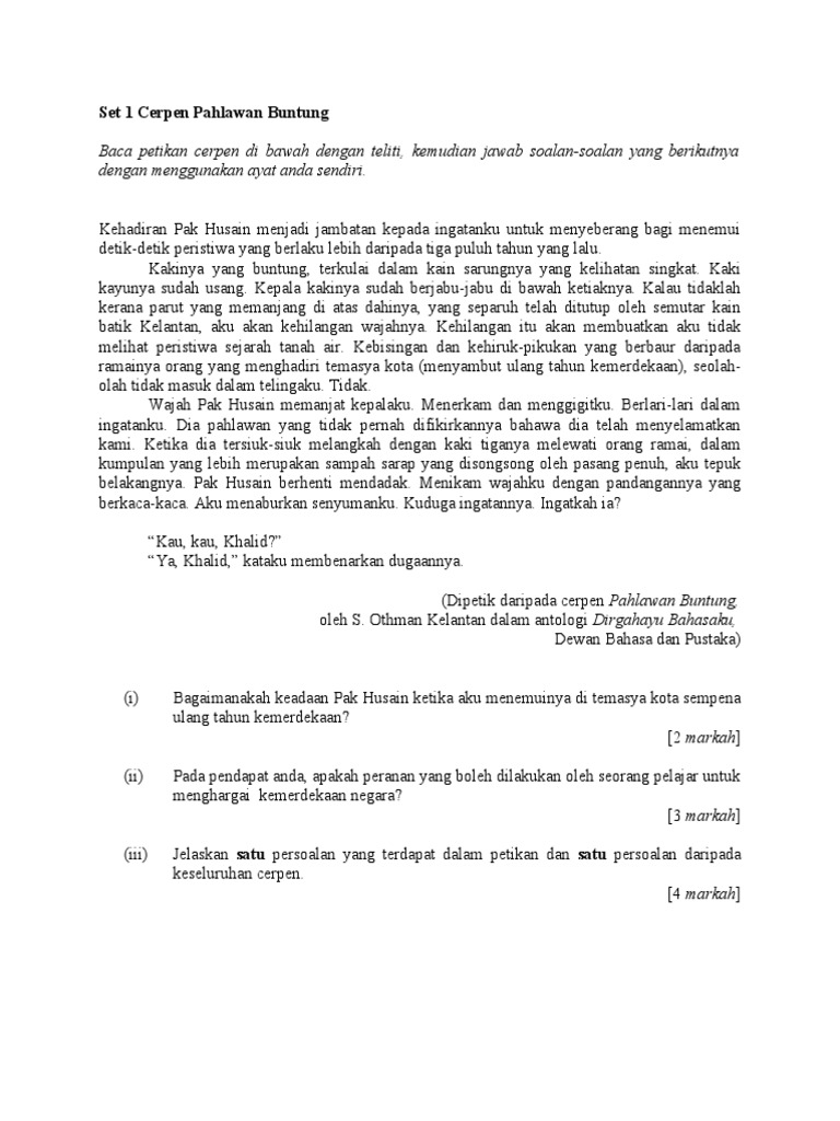 Cerpen Pahlawan Buntung Pdf