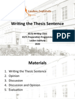 07 - Writing The Thesis Sentence