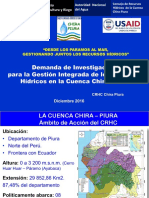 3. Consejo de Recursos Hídricos de la Cuenca Chira-Piura - prioridades de información e investigación 