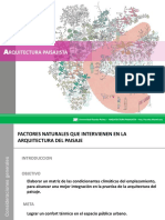 Clase 03 - Factores Naturales Que Intervienen en La Arquitectura Del Paisaje PDF