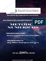 Alcance de Metodos Numericos