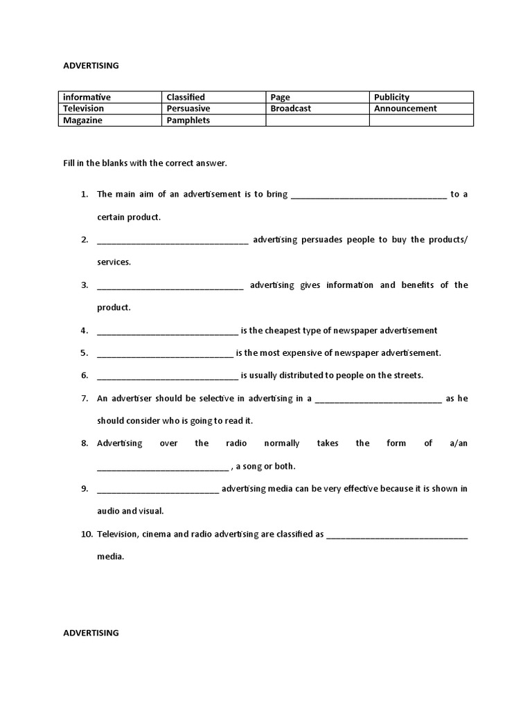 Class 7 Advertising Project Guide | PDF | Newspapers | Advertising