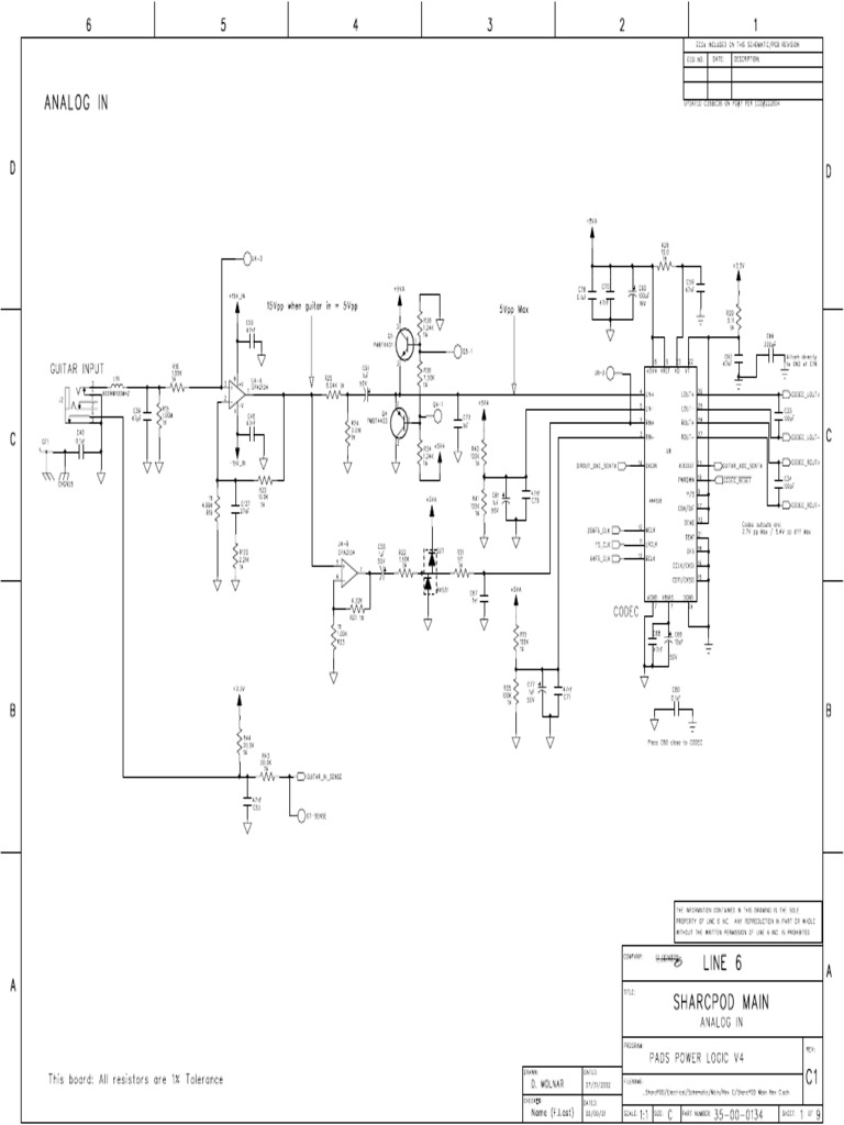 Line 6 POD XT Service Manual PDF | PDF | Microcontroller | Analog To ...
