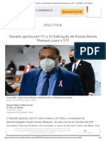 Senado Aprova Por 57 A 10 Indicação de Kassio Nunes Marques para o STF - 21 - 10 - 2020 - UOL Notícias