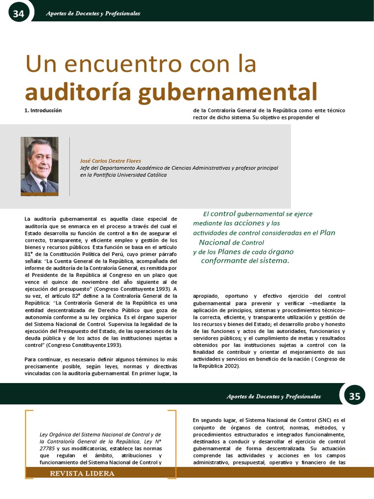Tema 1 Marco Conceptual de La Auditoria Gubernamental | PDF | Auditoría ...