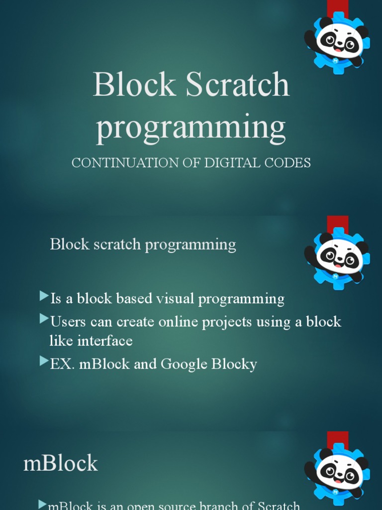 Block Scratch Programming: Continuation of Digital Codes | PDF