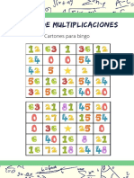 Bingo de Multiplicaciones PDF