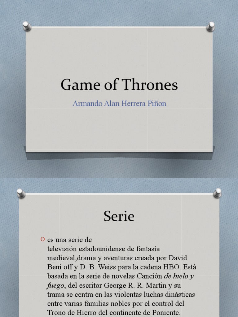 Game of Thrones PDF Entretenimiento (general) Ocio