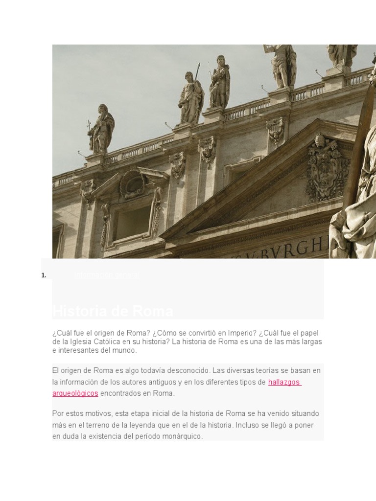 Historia y leyendas de Roma antigua | PDF | Romulus y Remus | Mitologia ...