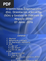 EA, SOA, BPM y ESB: Arquitecturas empresariales, orientación a servicios y gestión de procesos