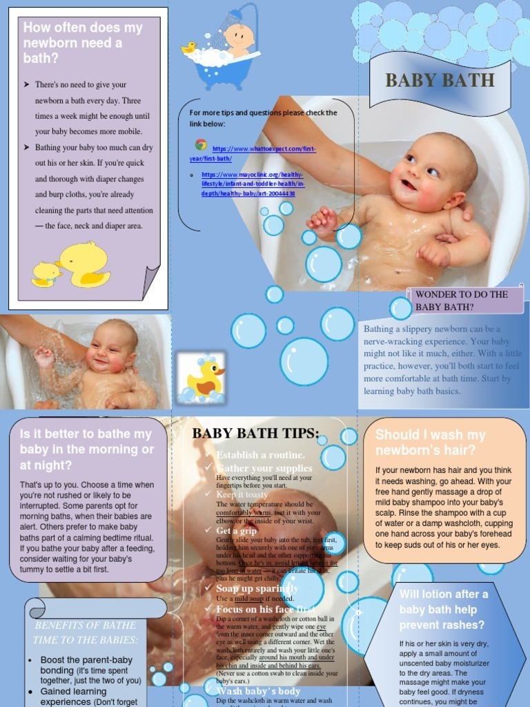 Baby Bathing Pamphlet Bathing