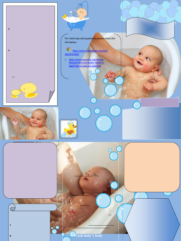 Baby Bathing Pamphlet | PDF | Bathing