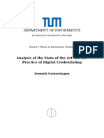 Analysis of the State of the Art and the Practice of Digital Credentialing