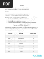 2.1 Data Types Notes PDF