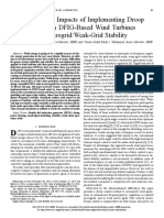 Analysis and Impacts of Implementing Droop Control in DFIG-Based Wind Turbines On Microgrid/Weak-Grid Stability