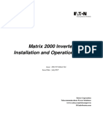 Matrix 2000 Inverter Installation and Operation Guide: Issue: IPN 997-00012-72C Issue Date: July 2017