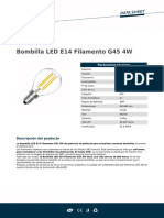 Bombilla LED E14 Filamento G45 4W