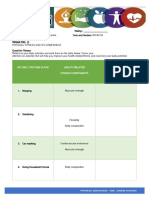 Week No. 2: My Daily Routine Class Health Related Fitness Components Remarks