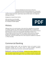 JPMorgan Chase Banking and Investment Services Overview