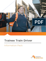 Trainee Train Driver: Information Pack