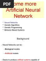 Neural Networks: - Genetic Algorithms - Genetic Programming - Behavior-Based Systems