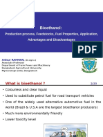 Bioethanol:: Production Process, Feedstocks, Fuel Properties, Application, Advantages and Disadvantages