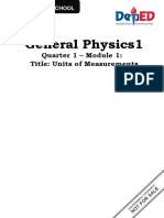 General Physics1: Quarter 1 - Module 1: Title: Units of Measurements