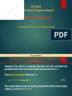 Slope Stability: Geotechnical Engineering II