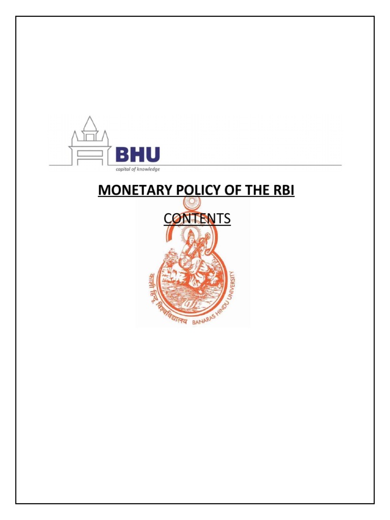 RBI Monetary Policy Overview | PDF | Reserve Bank Of India | Monetary ...
