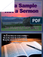 Be A Sample Not A Sermon - Pps