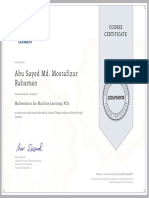 Abu Sayed Md. Mostafizur Rahaman: Course Certificate